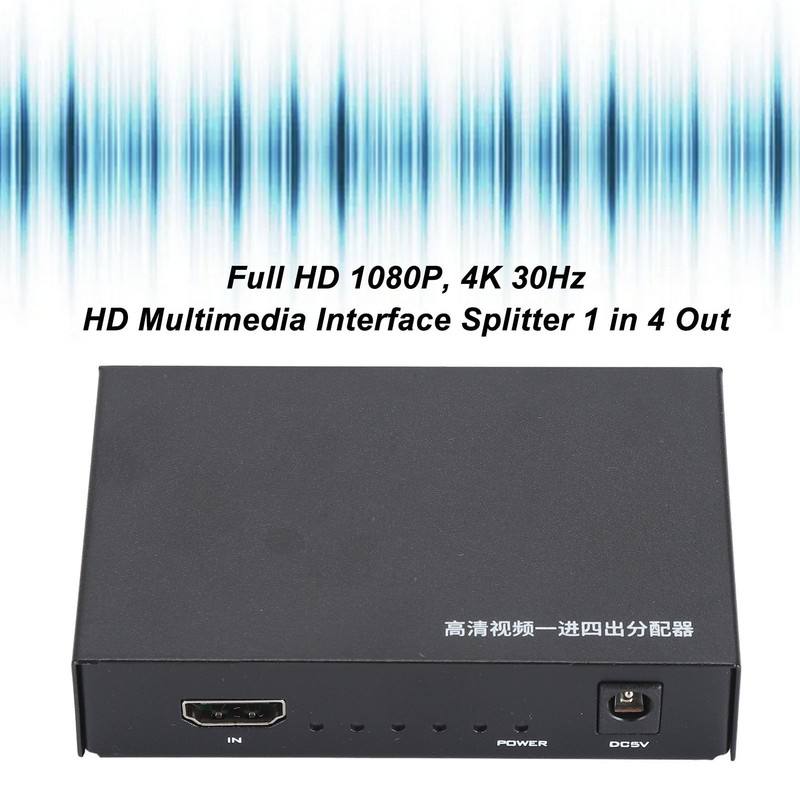 HD Multimedia Interface Splitter 1 in 4 Out 1x4 HD