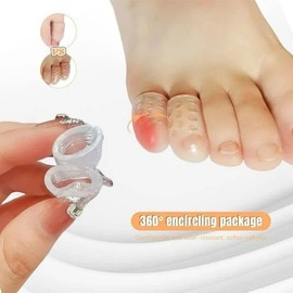 10Pcs Transparent Toe Covers for Women,Breathable Silicone Anti-Friction Toe Protector Clear Gel Little Toe Protectors Toe Sleeves for Blisters,Bunion Pads,Health and Household,Foot Health