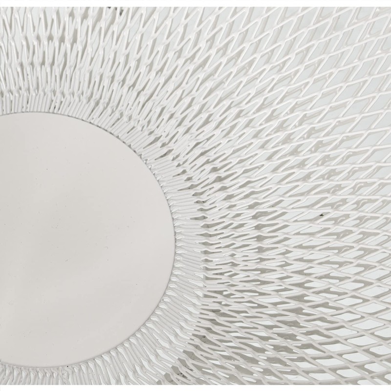 FRUTERO REDONDO METAL REJILLABLANCO 25 x 12 cm