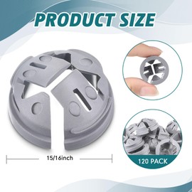 Sintuff 120 Pcs 3/8 In. - 1/2 In. Non Metallic Button Push-in Bulk Connector Gray NM Cable Connector Electrical Conduit Fittings Fits for 1/2 Inch Knockouts