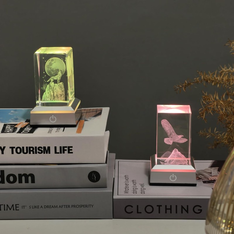 vskikris Museum-Style Lighting Base for Feng Shui Crystals - USB/Battery