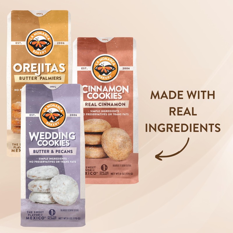 Mexican Cookie Variety Pack (Pack of 3), Cinnamon Cookies, Mexican