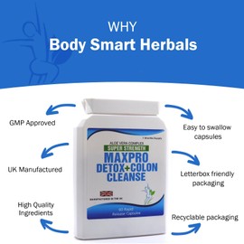 60 Max Cleanse Pro Colon Cleanse Detox Diet Slimming Free Meal Plan & Dieting Tips Extreme Strength