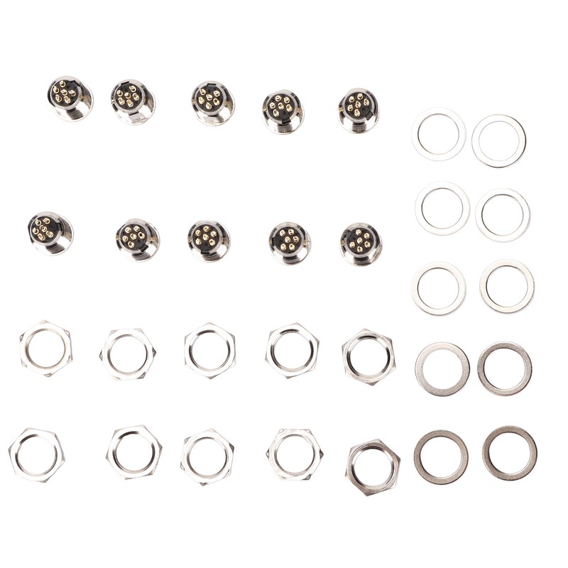 10 Set 6 Pin XLR Male Socket Base Stable Exquisite