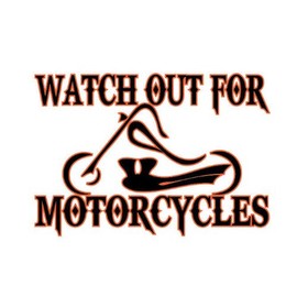 Watch Out for Motorcycles Chopper Enduro Dualsport Vinyl Decal Sticker Custom