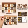 Only Zest Brown Bible Tabs for Women, Men, Kids, Bible