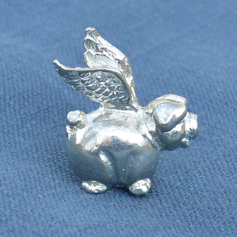 Flying Pig Figurine, Pigs Might Fly, Flying Pig Gifts, Handcast