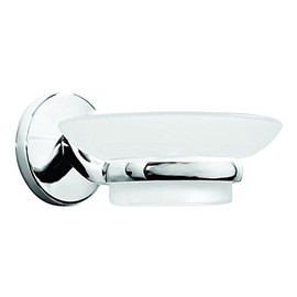 Croydex QM641941 Hampstead Wall Mounted Soap Dish with Zinc Alloy Construction, Chrome