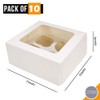 MASS DYNAMIC 10 Pack 4 Holes White Cupcake Boxes –
