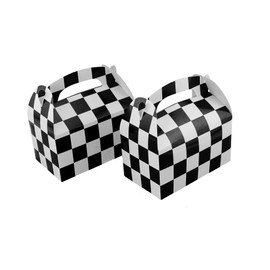 Adorox Set of 24 Checkered Racing Treat Boxes Race Car Theme Party Favors