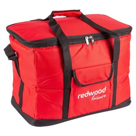 1x Red 30L Insulated Cool Bag - Foldable Thermal Cold Picnic Beach Camping Travel Food Lunch Family Cooler Ice Box - By Redwood