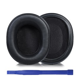 Headphone Cover for Audio-Technica ATH-SR5/SR5BT Earphone Cover Headphone Protein Leather Sponge Cover Headphone Cover Headband Protective Case (Black)