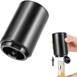 Destapador de Cerveza,Botellas de Cerveza Automáticas,Camareros Rápidos e Interesantes Abren Herramientas,Bares o Restaurantes en la Botella Automática de Cerveza,Negro