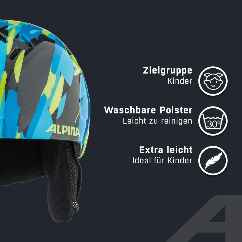 ALPINA PIZI - Lightweight, Shatterproof & Individually Adjustable Ski Helmet