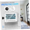 KONTONTY Lockable Thermostat Clear Acrylic Wall Mounted Thermostat Guard with