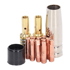 14Pcs MIG Welding Gun Accessory, Welding Accessories Copper Superb Workmanship Tooliom Welder, Gas Nozzle Connecting Rod Cover Welding Kit Compatible for Welding 15AKMIG