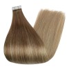 Fshine Extensiones Cabello Natural 10 Desvanecimiento Mar 18in 50gr