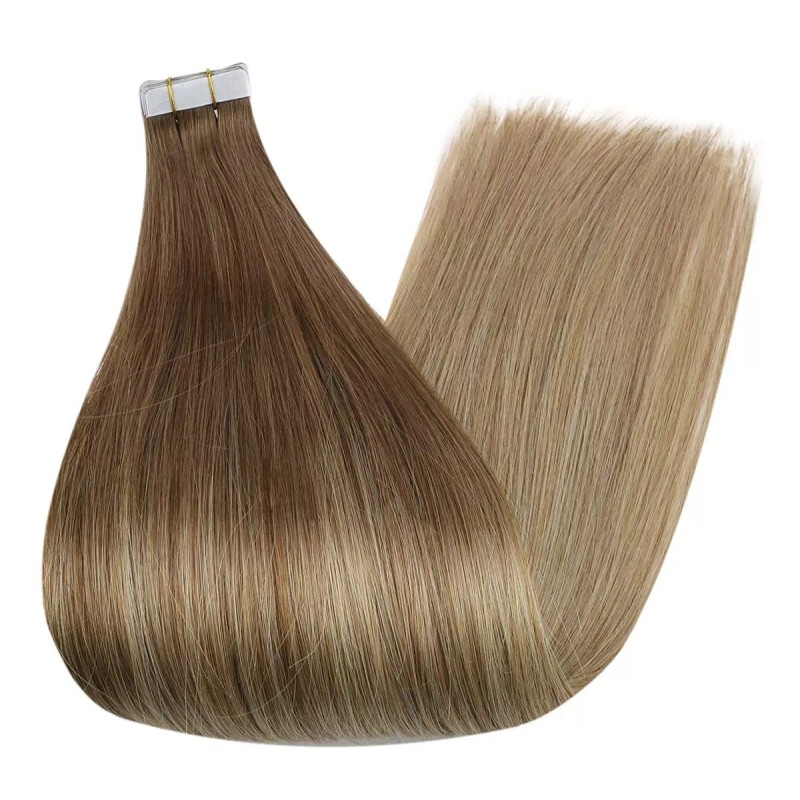 Fshine Extensiones Cabello Natural 10 Desvanecimiento Mar 18in 50gr