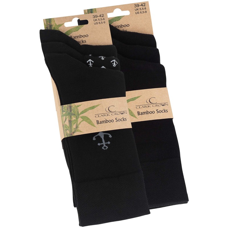 CC Clark Crown 6 Pairs of Bamboo Socks Elegant and