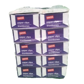 Staples 2000 Staples Standard Smooth Silver Paper Clips /20 Boxes -A7026607/7237