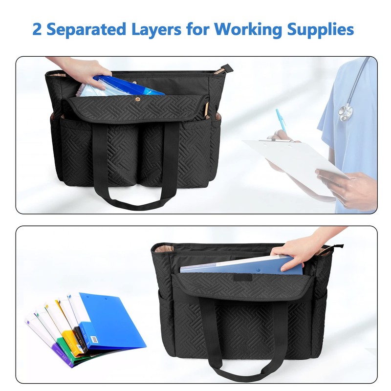 Fasrom Nurse Bag for Work Nurses with Laptop Compartment, Clinical