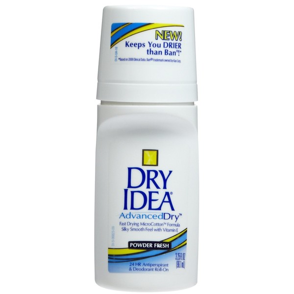 Dry Idea Roll On Antiperspirant/Deodorant, Powder Fresh - 3.25 oz