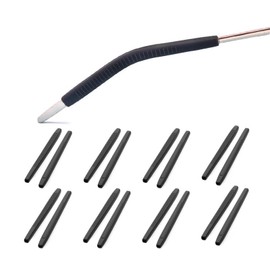 OPUGIT Eyeglass Ear Cushions End Tip Grips Anti-Slip Soft Silicone Ear Hooks Tube Sleeve Glasses Strap Holder Temple Tips Spectacle Retainers 8 Pairs,Black