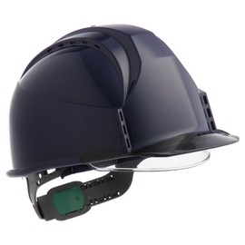 Sumibe Techno Plastic KKC3S-B-PNE-S Helmet KKC3S-B-PNE-S Series with Air Vents, Transparent Bill, Shield Surface, Styrofoam Liner Included