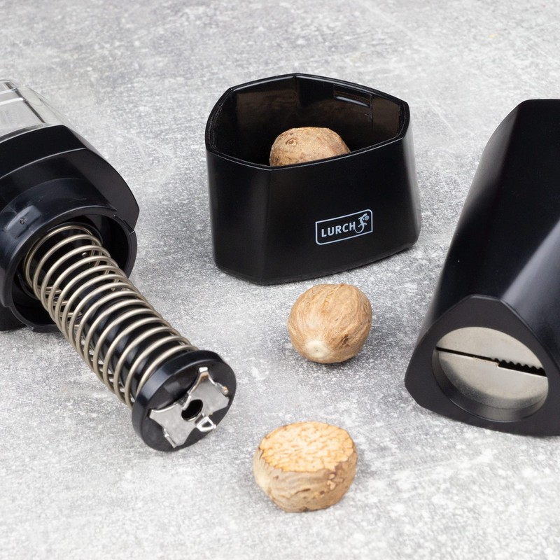 Lurch Tango Nutmeg Mill with Stainless Steel Blades, Black Plastic,