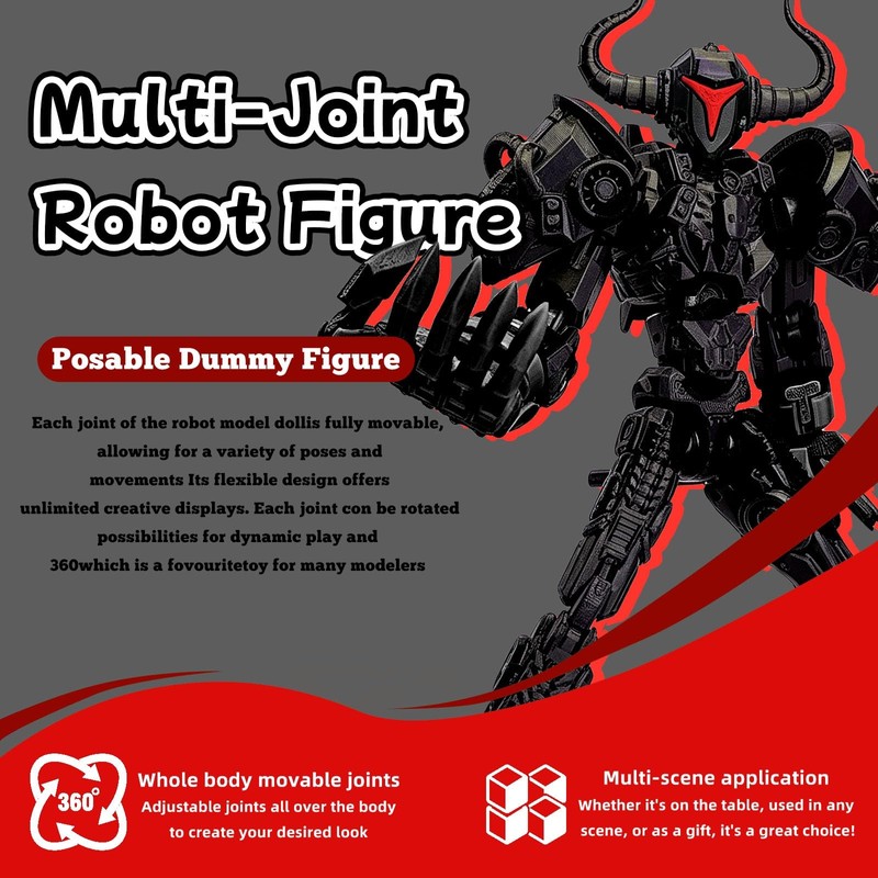 Navoxa 8in 3D Printed Articulated Dummy Robot Action Figures 13