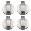 2 Pieces Metal Universal Silver Gas Stove Control Gas Stove