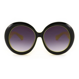 Karsaer Retro Oversized Round Sunglasses Women & Men, 70s 80s Fashion Trendy Big Shades K7155
