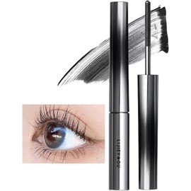 Rizadora 3D, Máscara de Pestañas Metálica Extra Fina Lavable, Resistente al Agua, a Prueba de Manchas, de Larga Duración, Sin Descamación (Black)     