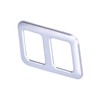 Rear Trunk Trailer Button Frame ABS Silver Trim Fit for