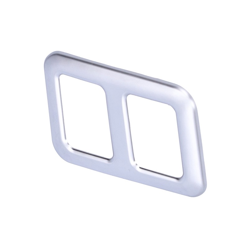 Rear Trunk Trailer Button Frame ABS Silver Trim Fit for