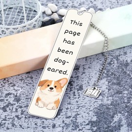 Book Marks for Reading Women, Dog Lovers Gifts for Women Men, Corgi Gifts for Corgi Lovers, Cute Dog Bookmarks Book Club Gifts for Readers, Dog Owner Dog Mom Gifts for Women (Corgi Bookmark)