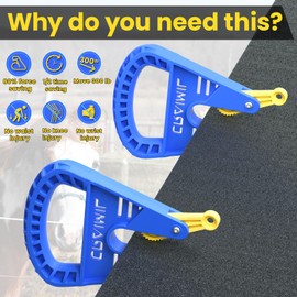 Pair of Mat Movers, Horse Stall Mat Grippers with Auto Rebound Locks, Heavy Duty Mat Handling Tool for Gym, Stable & Farm, 300LBS Capacity, Ergonomic & Reduces Back Strain, Time and Labor Saving