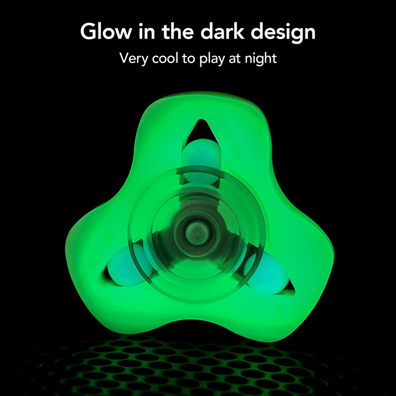 Triangle Fingertip Rotation Toy Resin Metal Glow in Night Anxiety