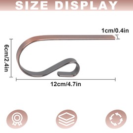 KEYIDO Christmas Stocking Holders Hangers Christmas Stocking Hooks for Fireplace Mantle Metal Xmas Stockings & Holders for Hanging Pack of 4