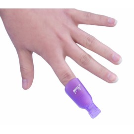 HI-BOOM Acrylic Nail Art UV Gel Polish Remover Wrap Cleaner Clip Caps（10Pcs)