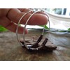 ★ 6 cm large brown ethnic boho wooden hoop earrings