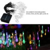 DropShaped 30 LED Solar String Light Waterproof Garden Decoration Light