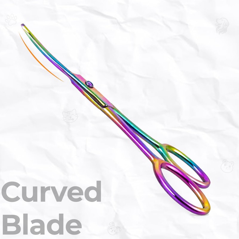 Pet Grooming Scissors with Round Tip & Big Finger Holes