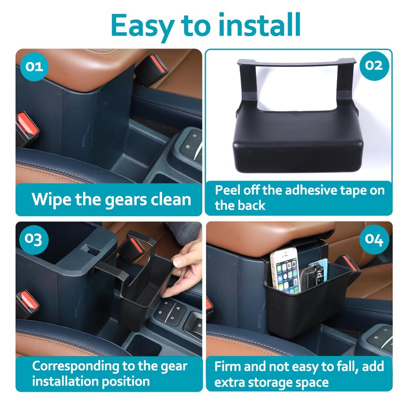 CHEAYAR Gear Shift Console Side Storage Box Compatible with Ford