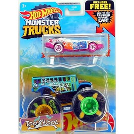 Matchbox Hot Wheels Monster Trucks Too S'Cool with Crushed car