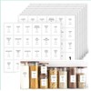 Labels for Food Containers,192 Pcs 36 * 50mm Kitchen Jar
