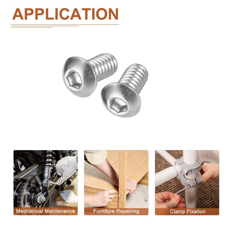 DTGN 1/4-20x1/2" Button Head Socket Cap Screws - 25Pack -