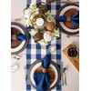 DII Gingham Check Tabletop Collection, Navy, Table Runner, 14x108