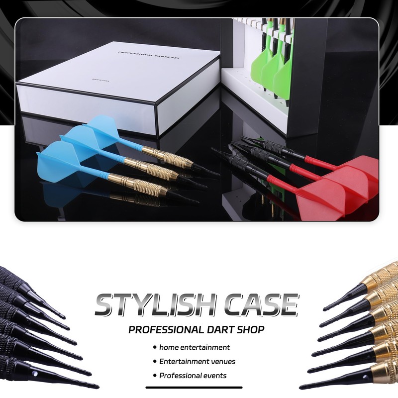 CyeeLife Plastic Tip Dart Arrows - 12 Point Dart Arrows