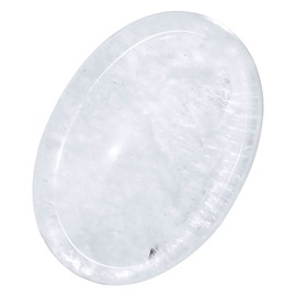 KYEYGWO Rock Crystal Reiki Healing Crystal Worry Stone for Worry Stone Decompression, Oval Thumb Stone Pocket Palm Trees Pocket Stones Worry Stone Massage Stones for Meditation, Stress Relief, Yoga